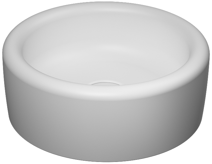Curvo Counter-Top Washbasin 42 cm Matte White