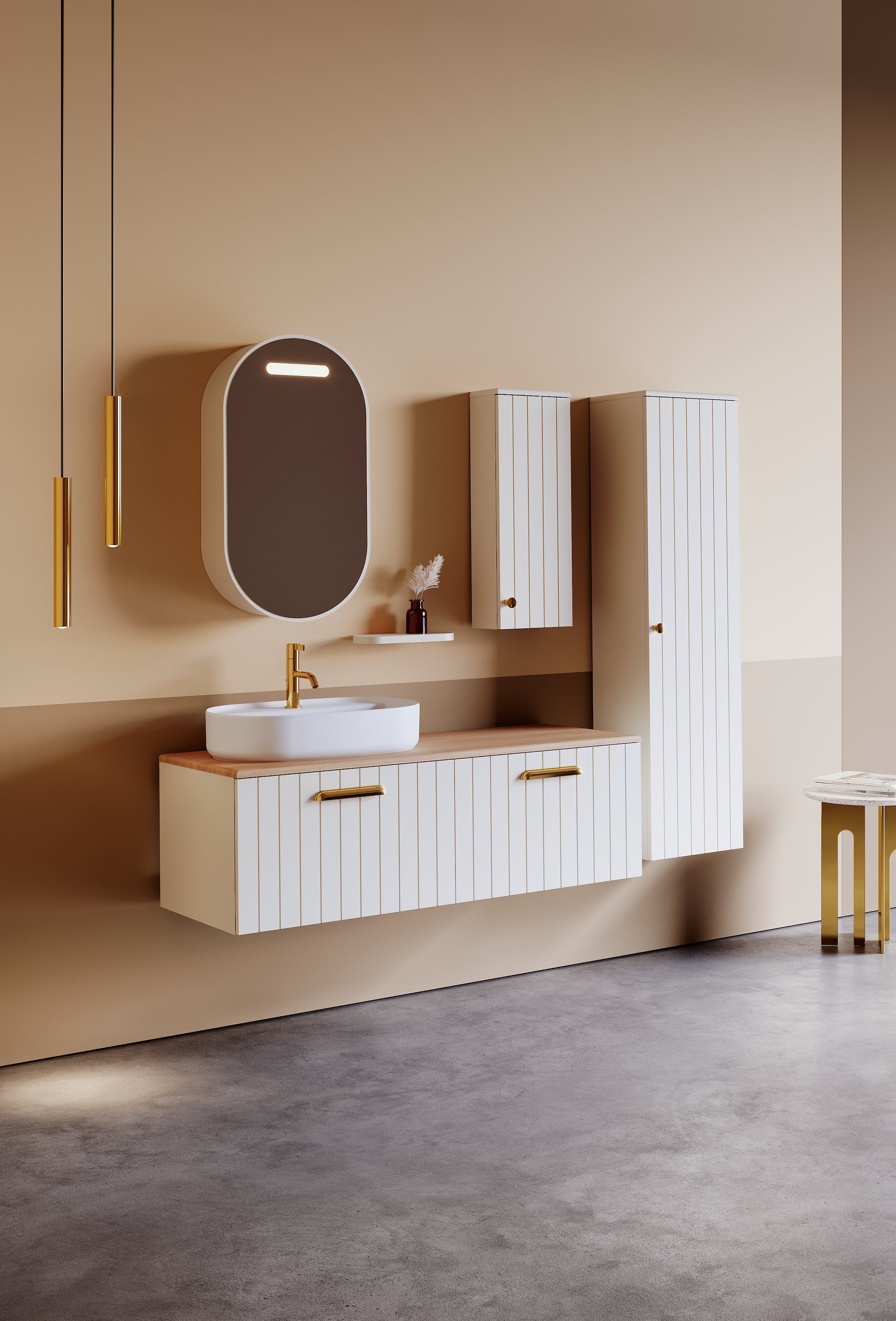 Rinato Washbasin Unit Cream 100 cm 