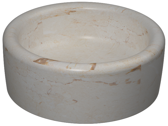 Curvo Washbasin 42 cm Travertine