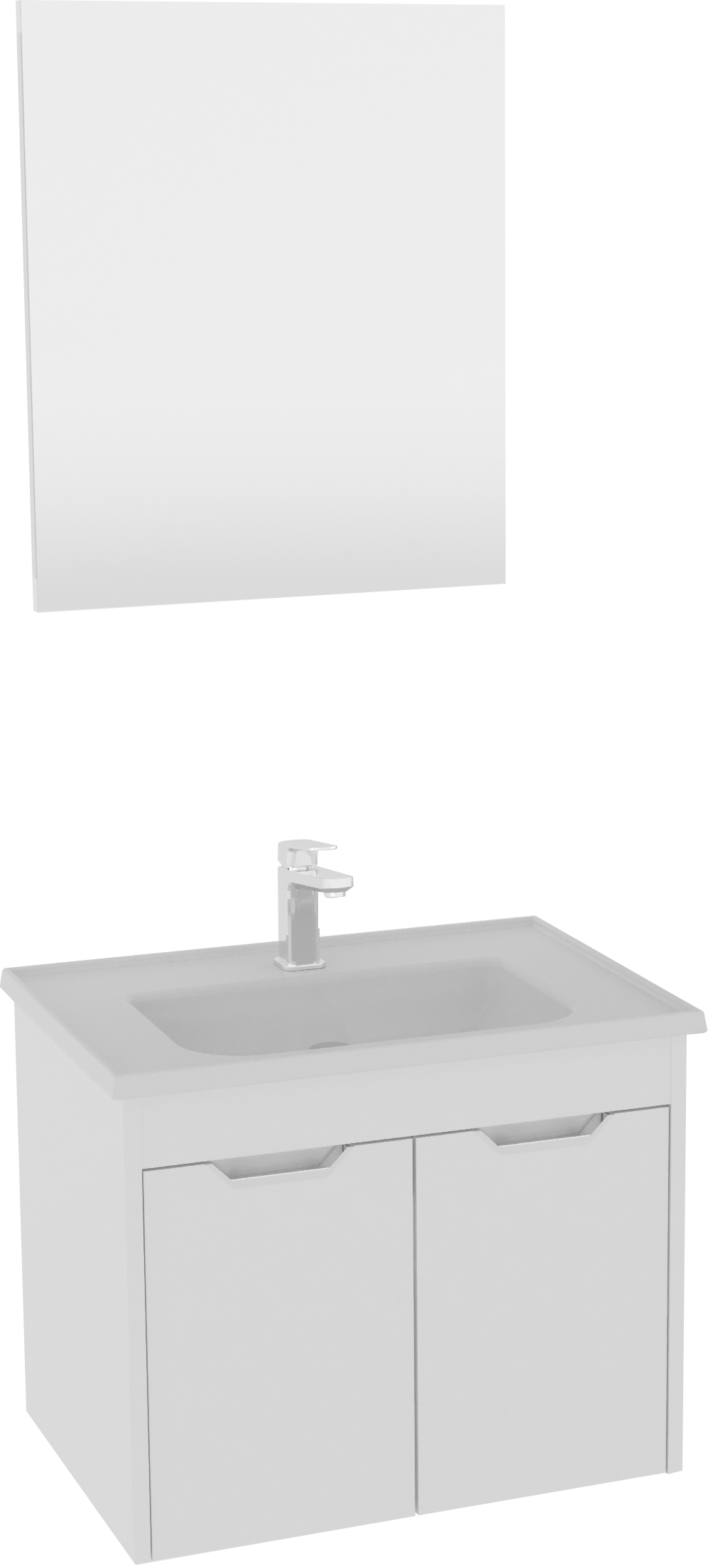 Pavia Washbasin Unit with Cover White 65 cm 