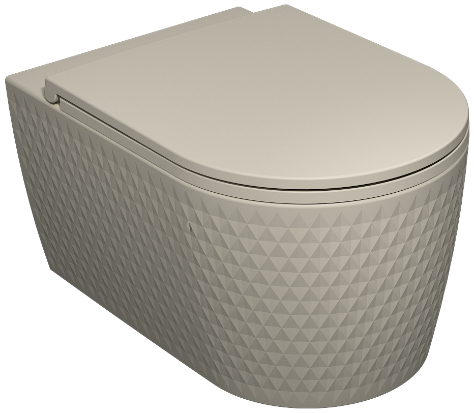 Rondini Wall-Hung Toilet Ivory - VORTEX 