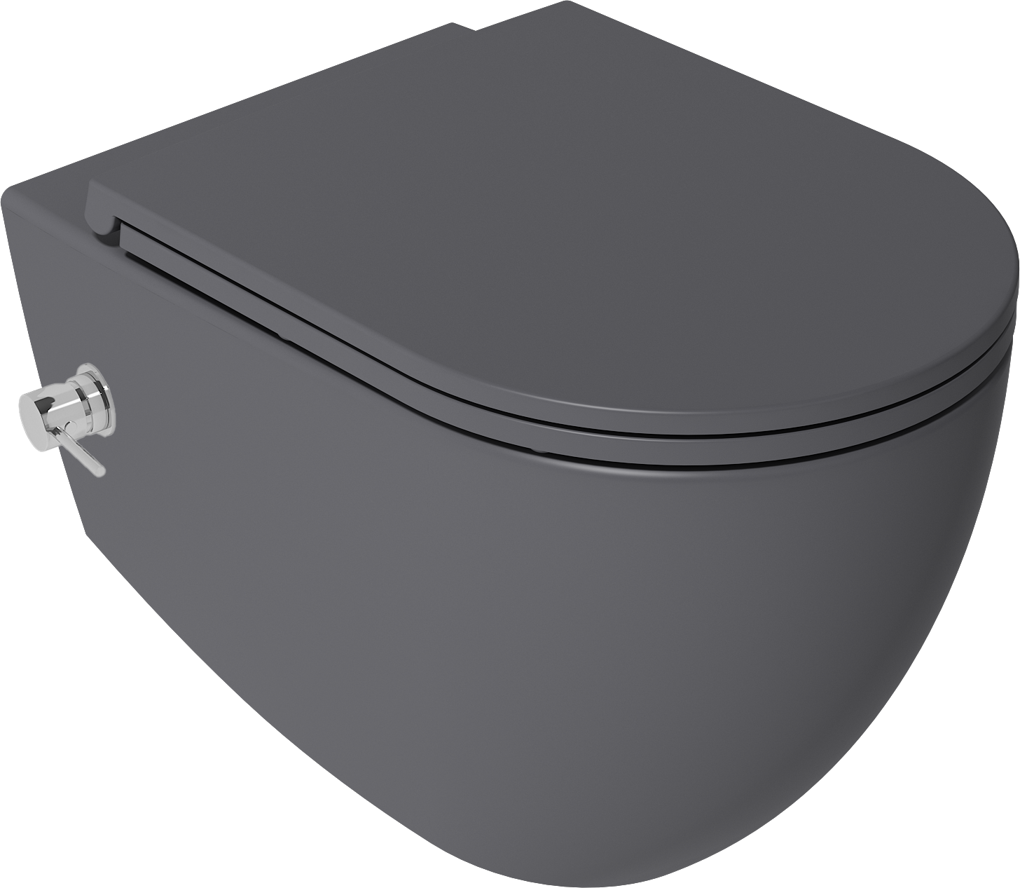 Infinity Due CleanWash Wall-Hung Toilet Anthracite - VORTEX 