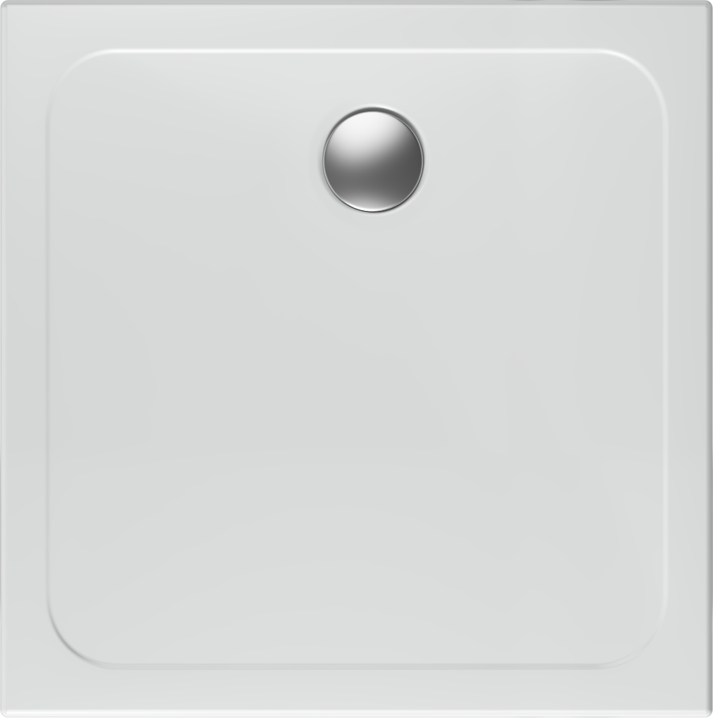 Flat Fireclay Ceramic Shower Tray 90x90 cm 