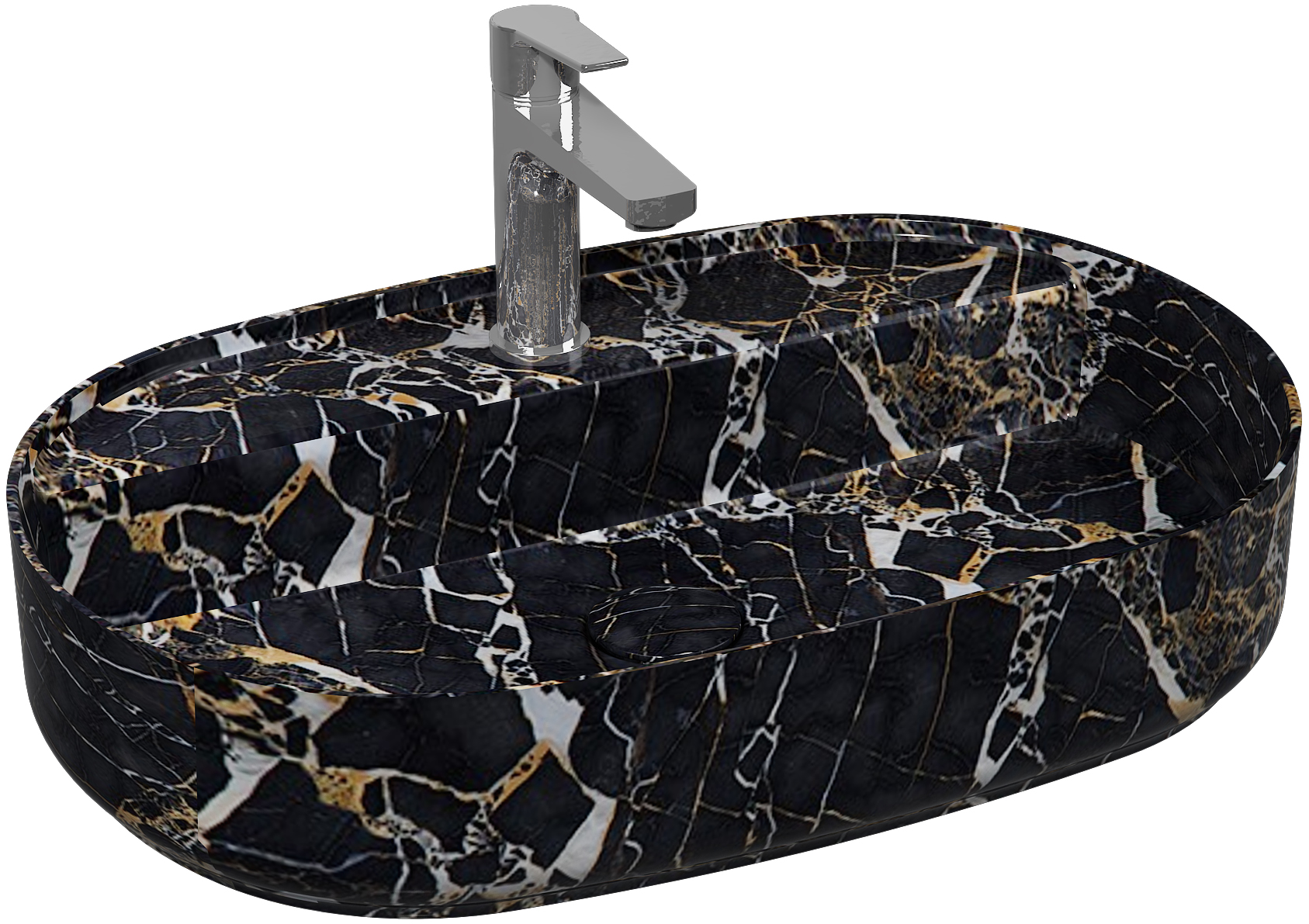 Infinity Counter-Top Washbasin 60 cm Marmo Black
