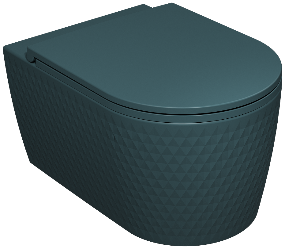Rondini Wall-Hung Toilet Petrol Green - VORTEX  