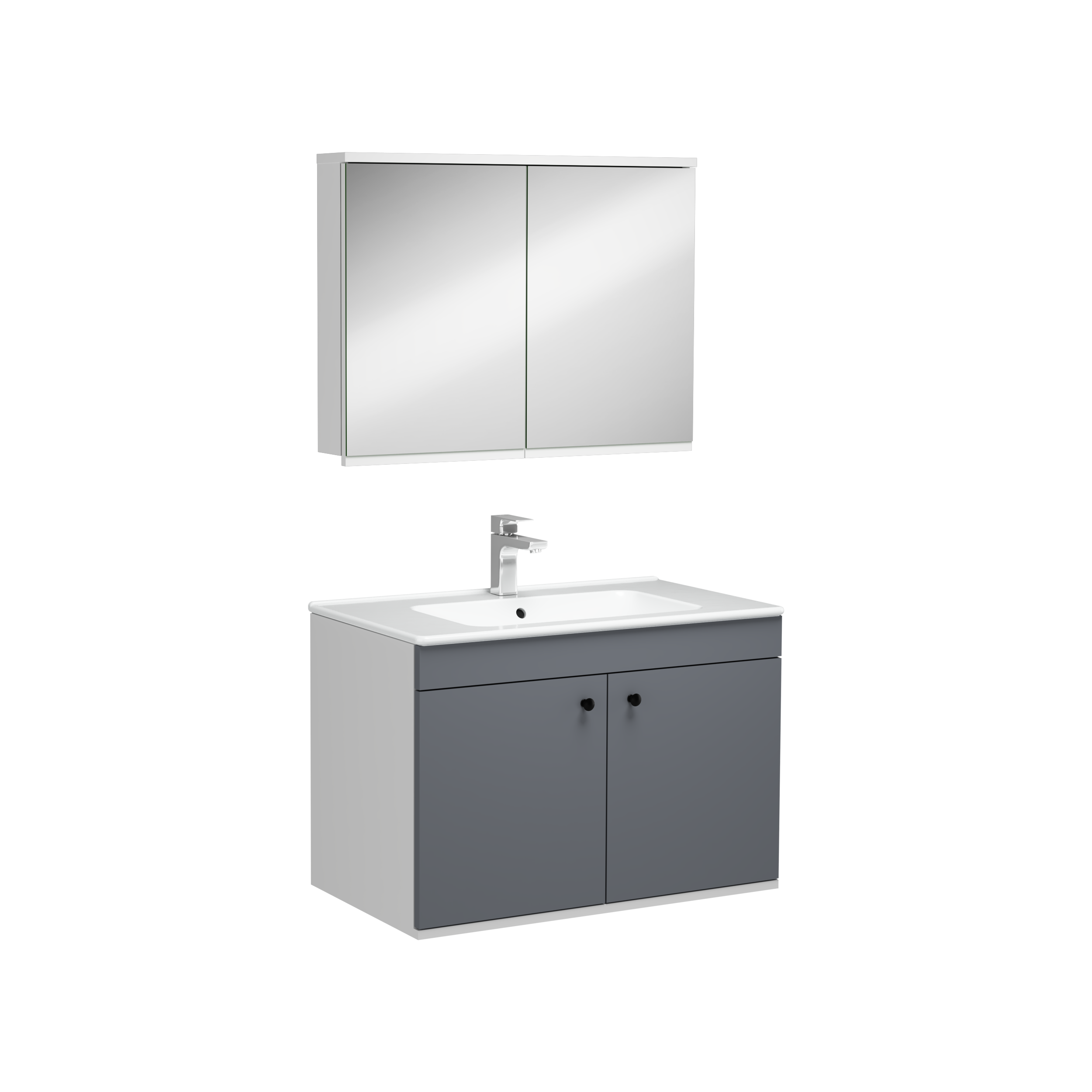Bari Washbasin Cabinet Anthracite 80 cm