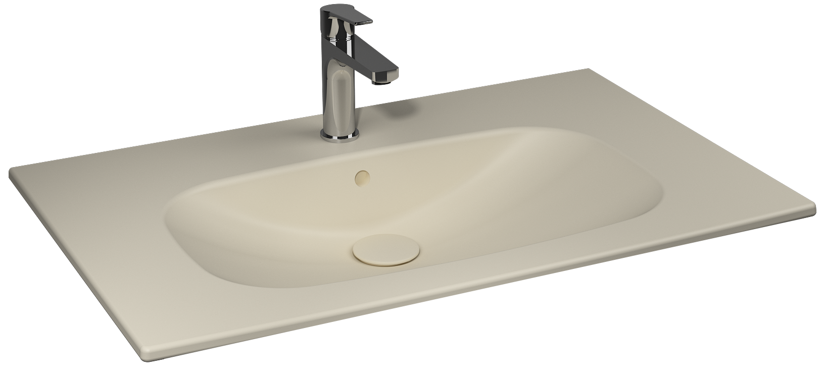 Infinity Flat Washbasin 81 cm Ivory