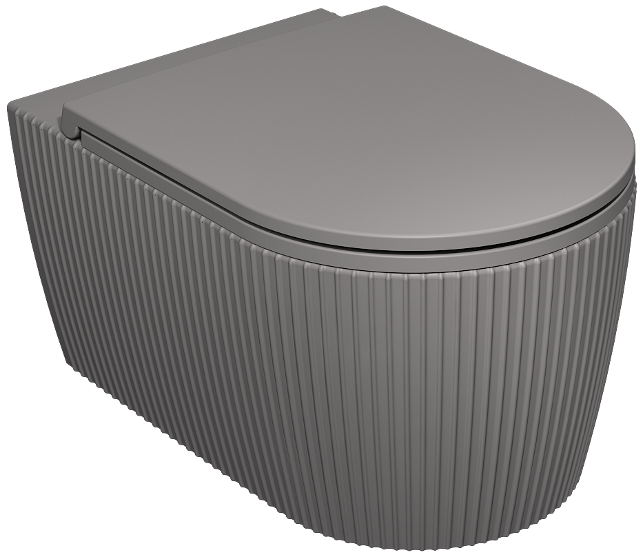 Sintesi Wall-Hung Toilet Stone Gray - VORTEX