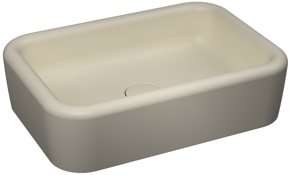 Curvo Counter-Top Washbasin 60cm Ivory