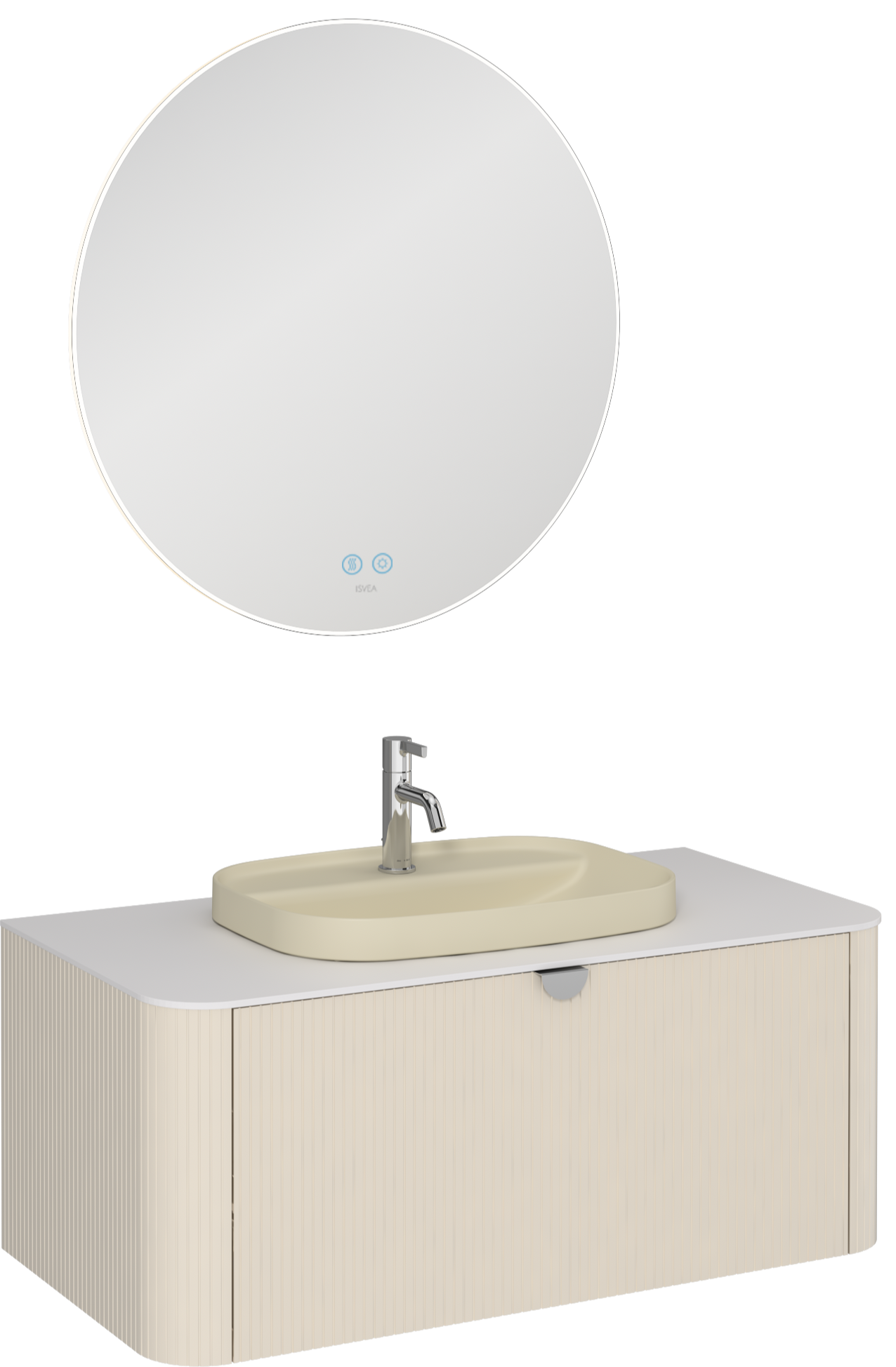 Infinity Raggio Washbasin Unit Cream 100 cm