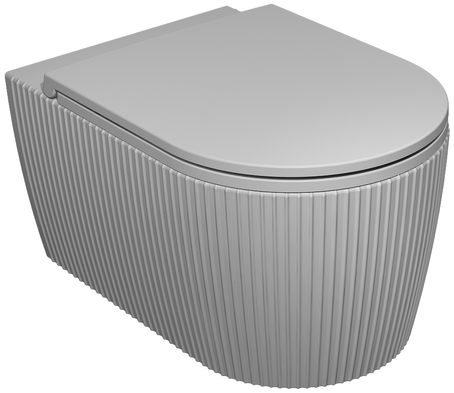 Sintesi Wall-Hung Toilet Matte White - VORTEX   