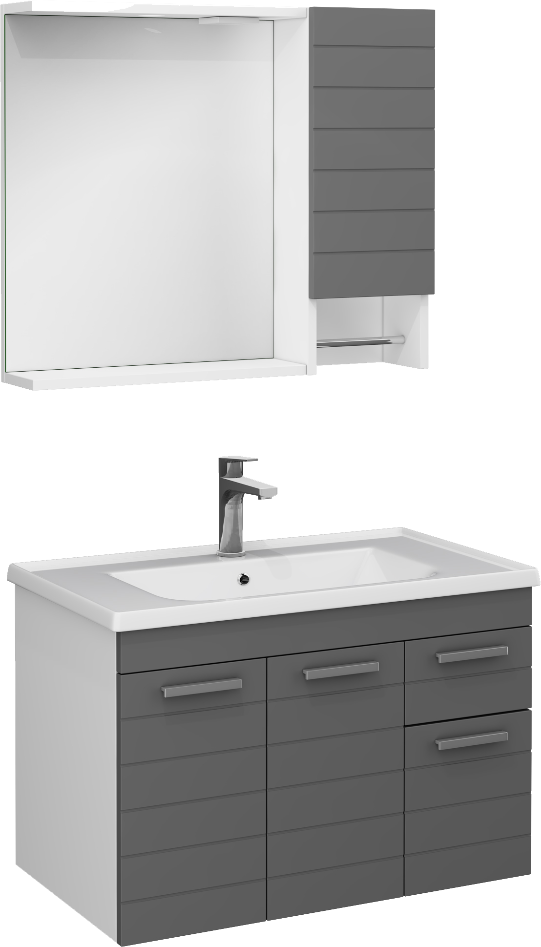 Platon Washbasin Unit Dark Gray 80 cm  