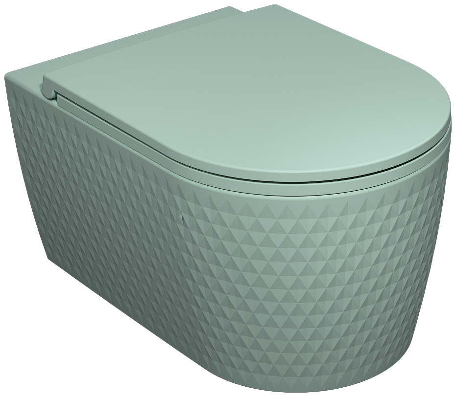 Rondini Wall-Hung Toilet Mint - VORTEX 
