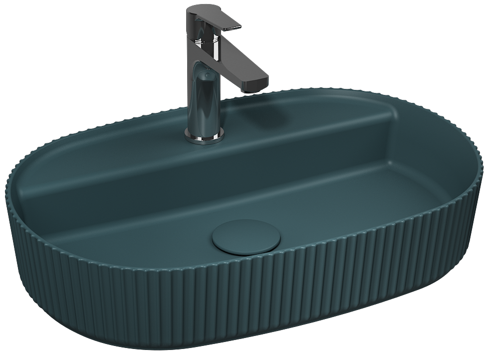 Sintesi Counter-Top Washbasin 60 cm Petrol Green