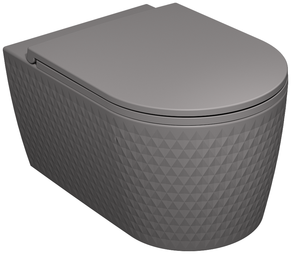 Rondini Wall-Hung Toilet Stone Gray - VORTEX  