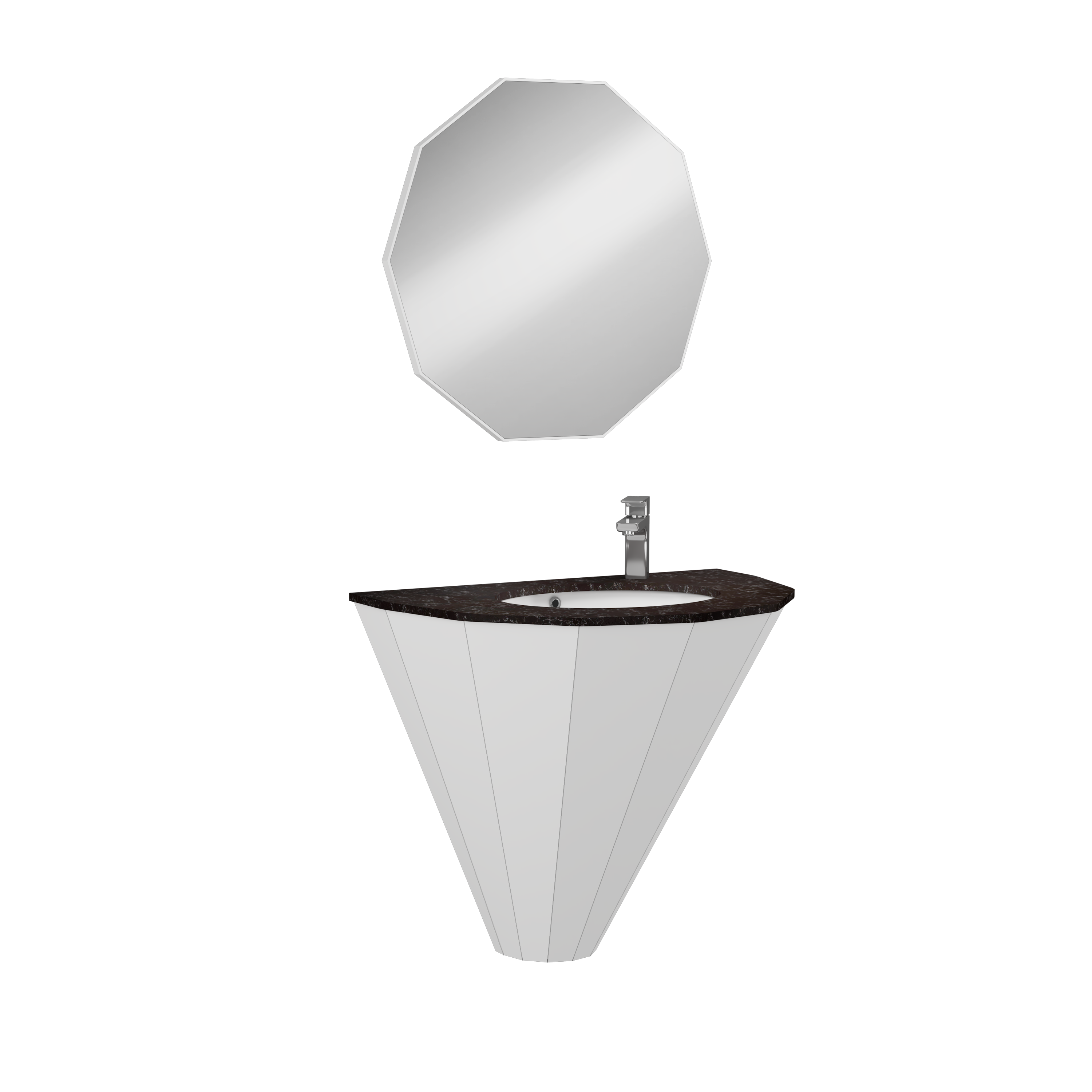 Solco Washbasin Unit White 80 cm 