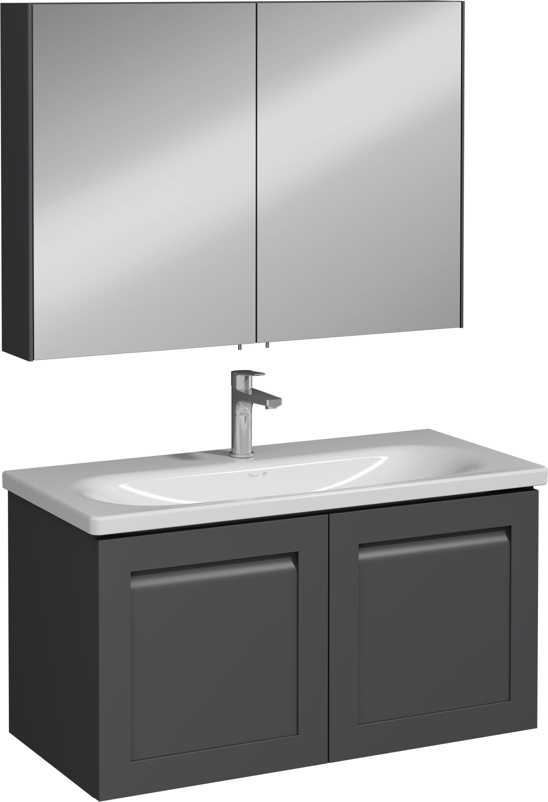 Linaro Washbasin Unit Anthracite 100 cm  