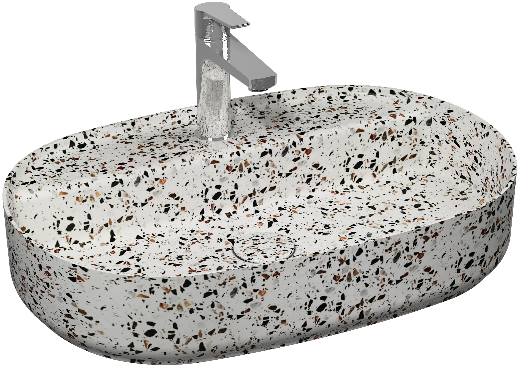 Infinity Counter-Top Washbasin 60 cm Terrazo
