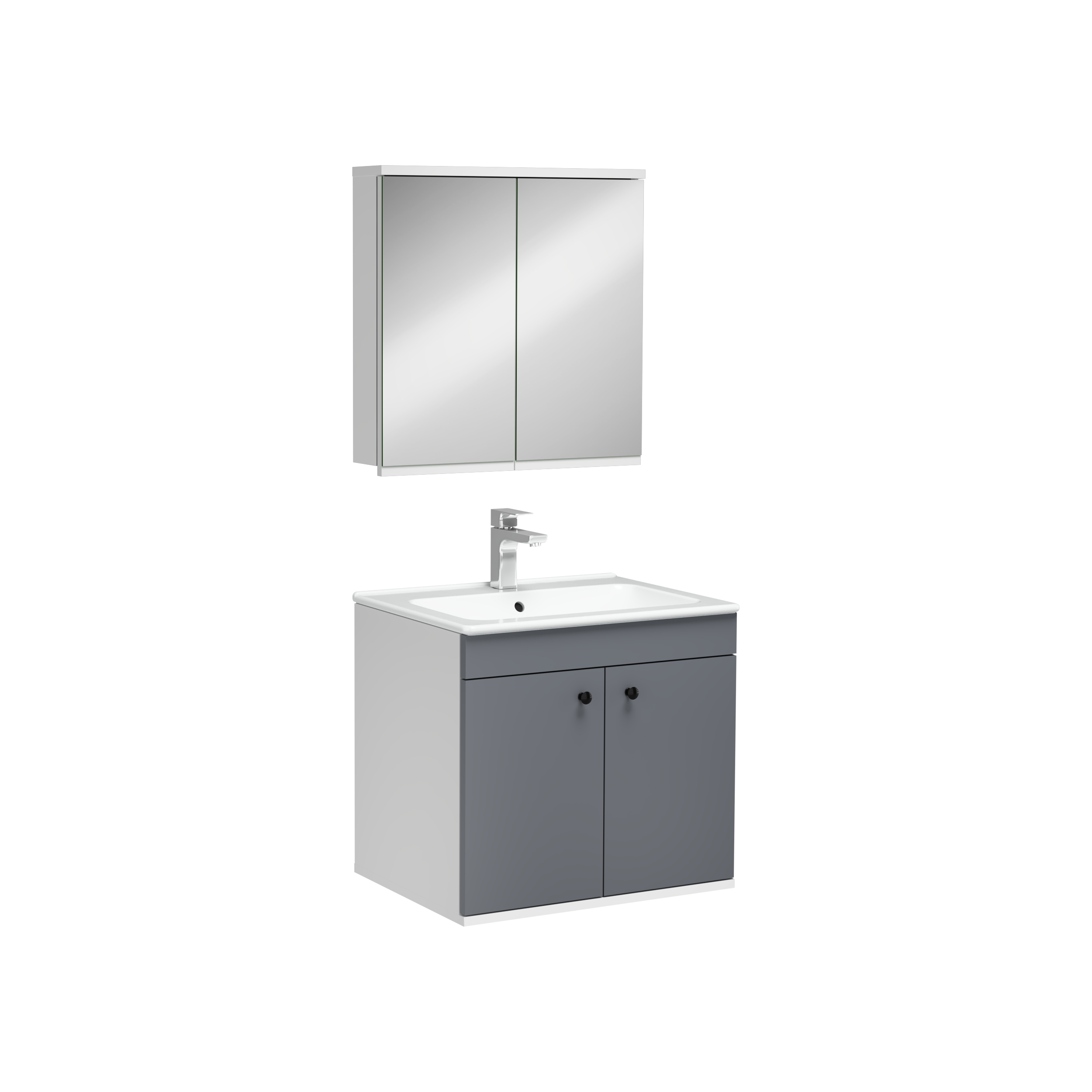 Bari Washbasin Cabinet Anthracite 60 cm 