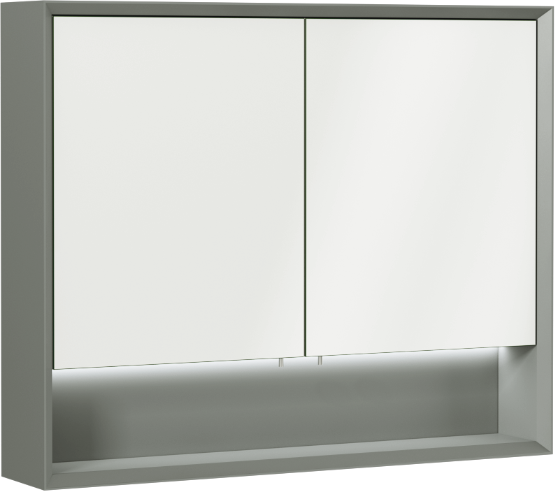 Stepp Cabinet Mirror Pebble Gray 80 cm