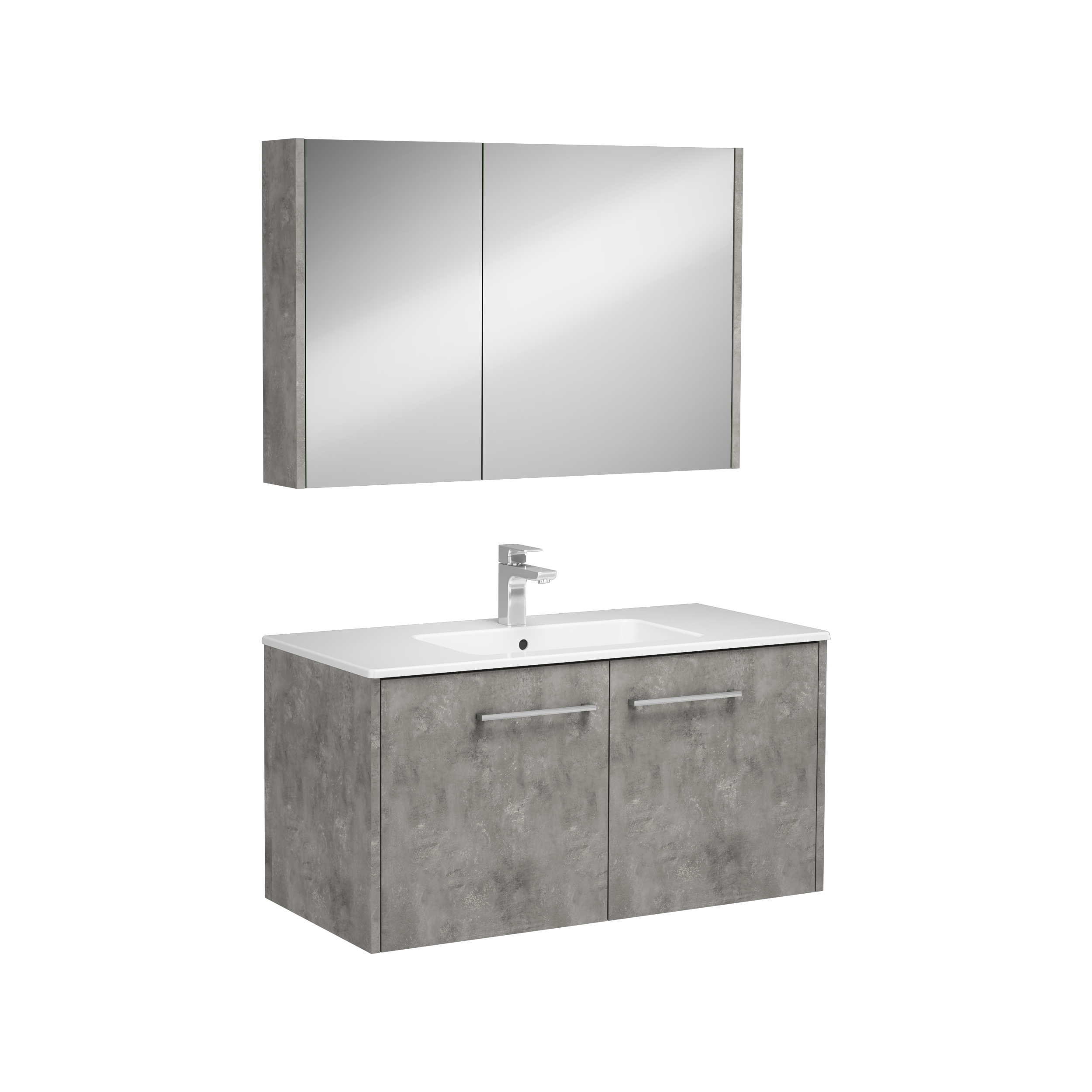 Combinato Washbasin Cabinet with Cover Retro Silver 100 cm
