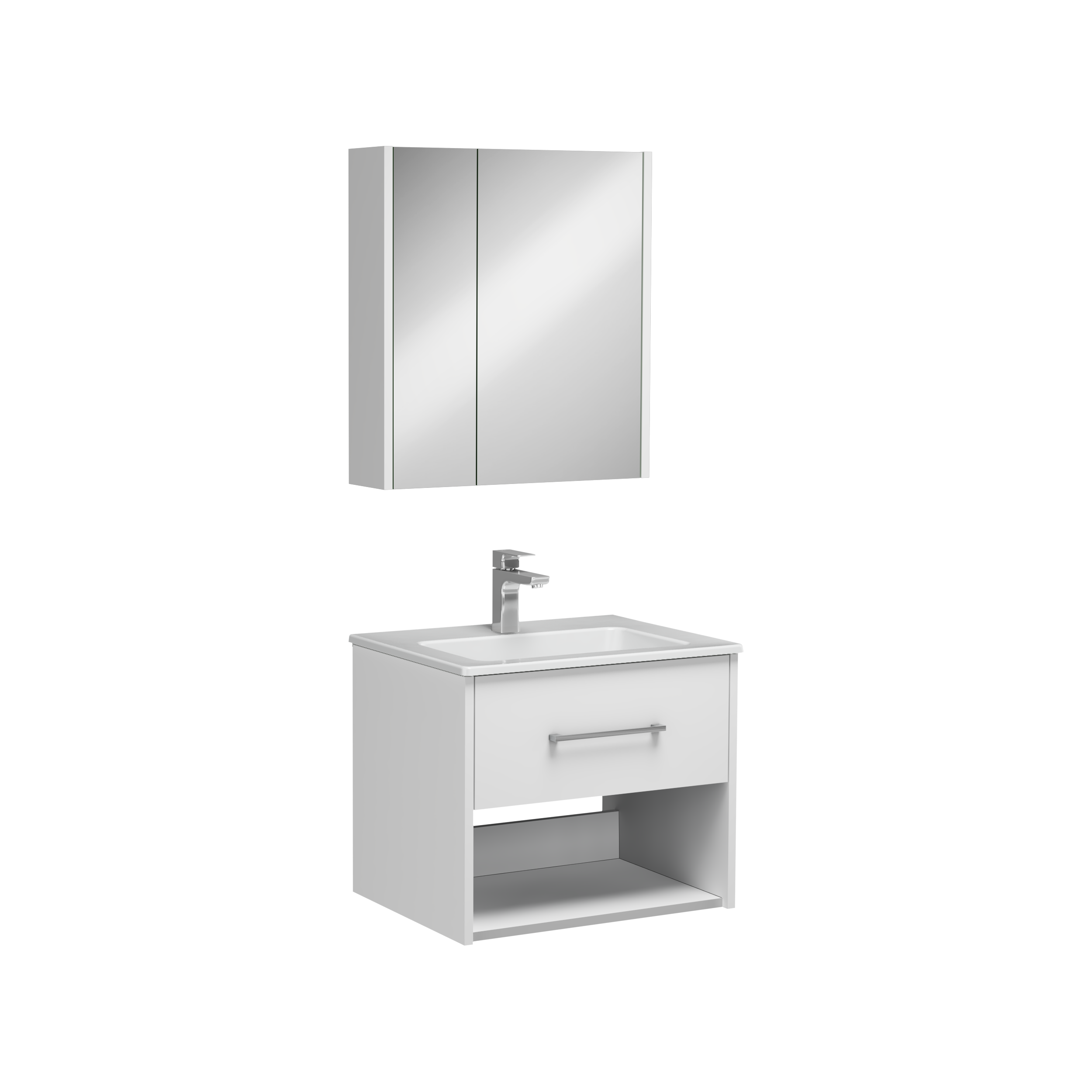 Combinato Washbasin Cabinet Single Drawer White 60 cm 