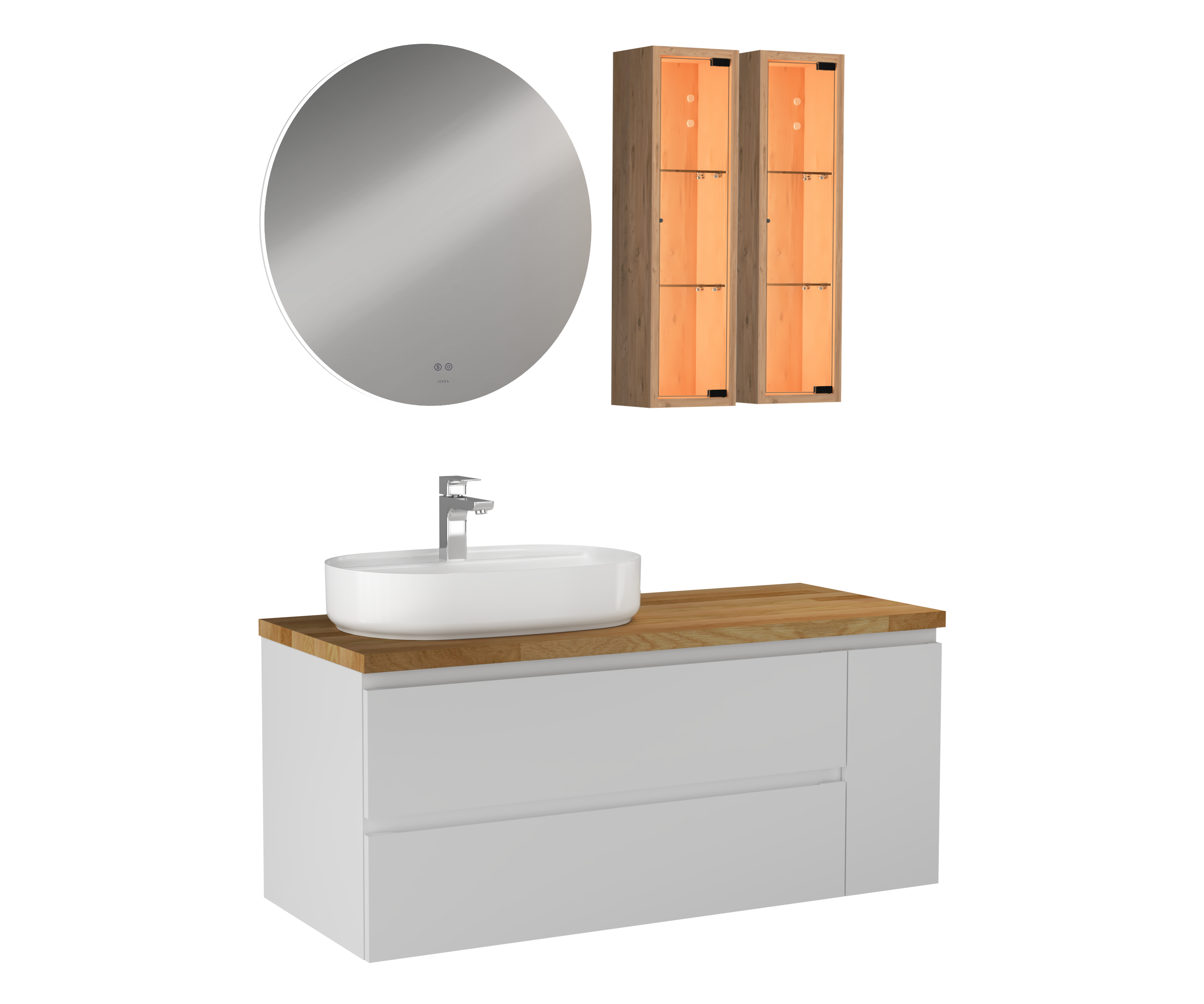 Luce Washbasin Unit White 120 cm