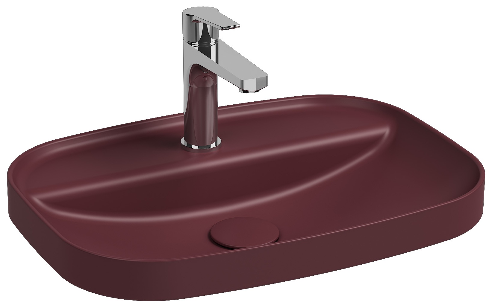 Infinity Inset Washbasin 55 cm Rustic Burgundy