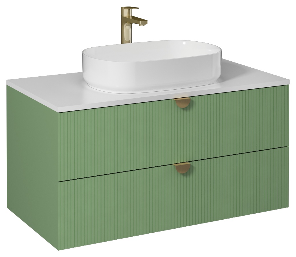 Infinity Washbasin Cabinet 100cm (10NF65055 included) Pastel Green