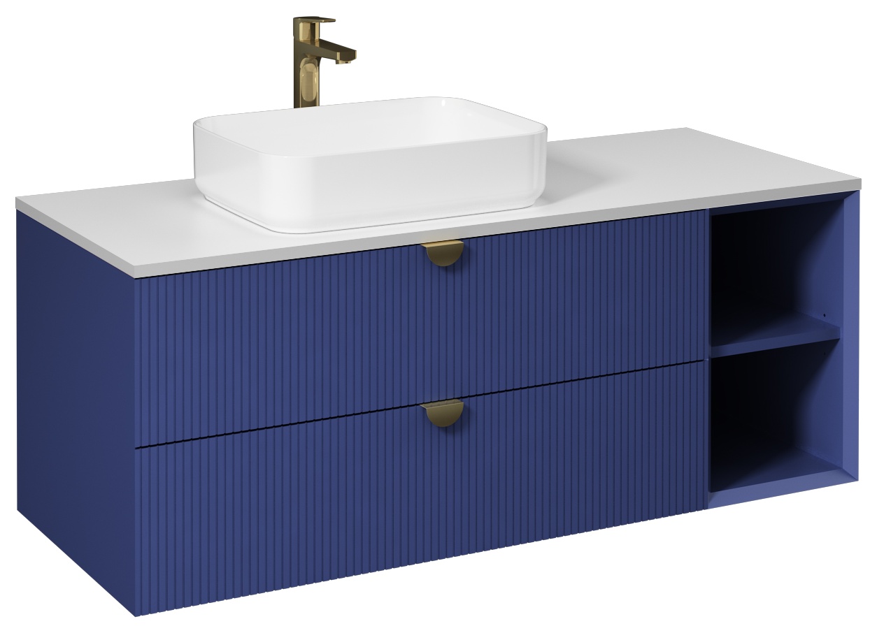 Infinity Washbasin Cabinet Open Shelf 130cm (10NF65050 included) Night Blue