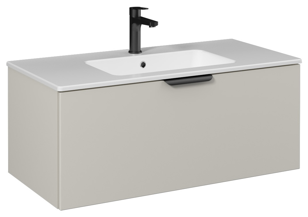 LIV Washbasin Cabinet 100cm (10SL50101 included) Light Beige Single Drawer