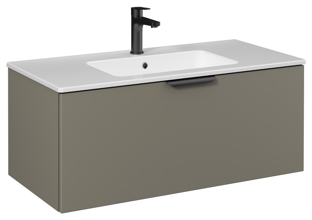 LIV Washbasin Cabinet 100cm (10SL50101 included) Lava Single Drawer