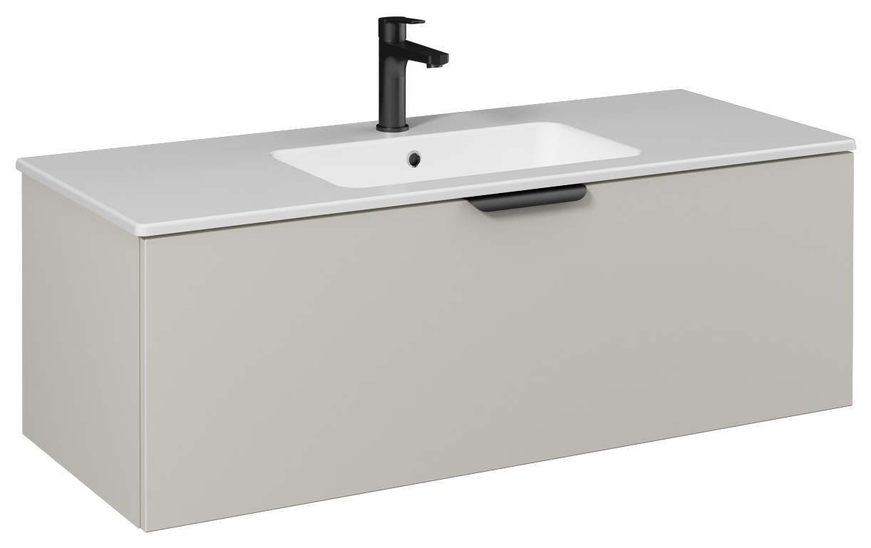 LIV Washbasin Cabinet 120cm (10SL51121 included) Light Beige Single Drawer 