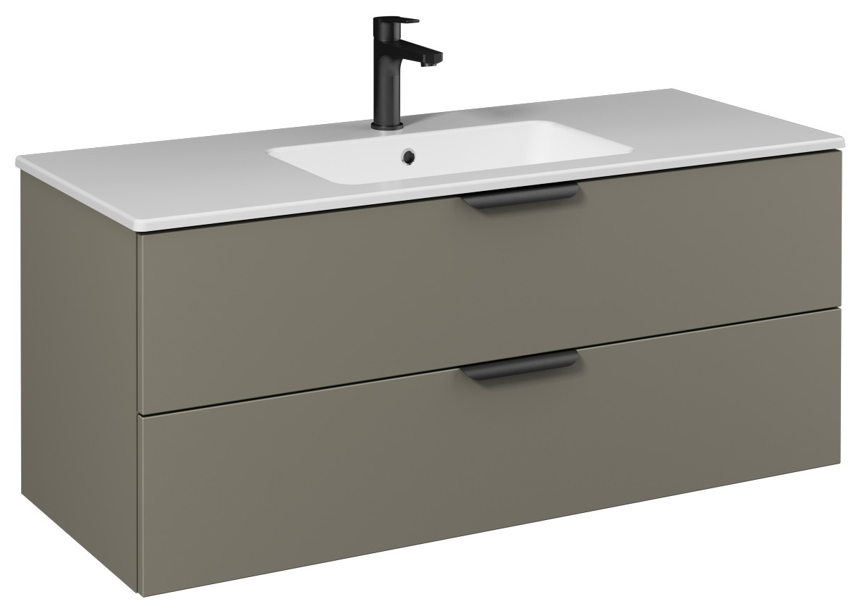 LIV Washbasin Cabinet 120cm (10SL51121 included) Lava Double Drawer