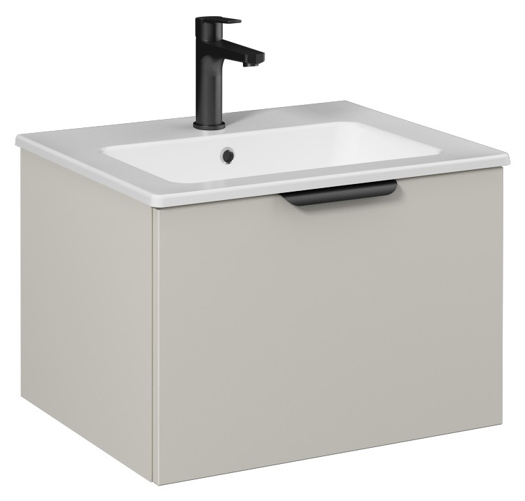 LIV Washbasin Cabinet 60cm (10SL50061 included) Light Beige Single Drawer