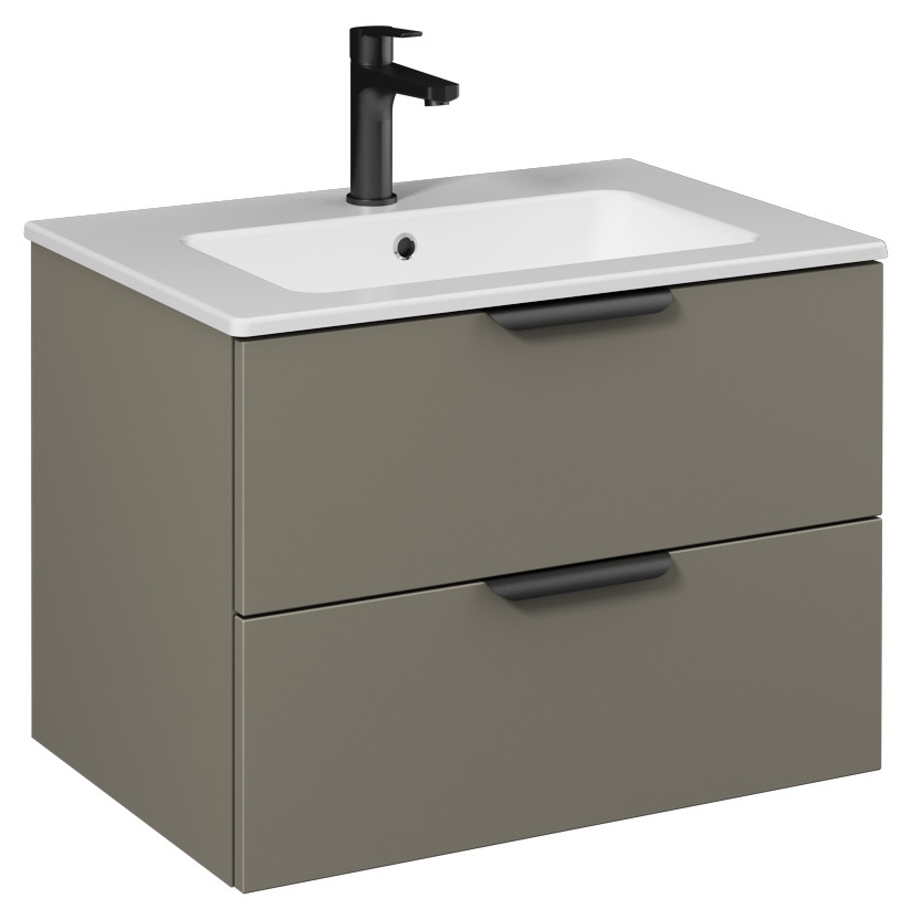 LIV Washbasin Cabinet 70cm (10SL50071 included) Lava Double Drawer