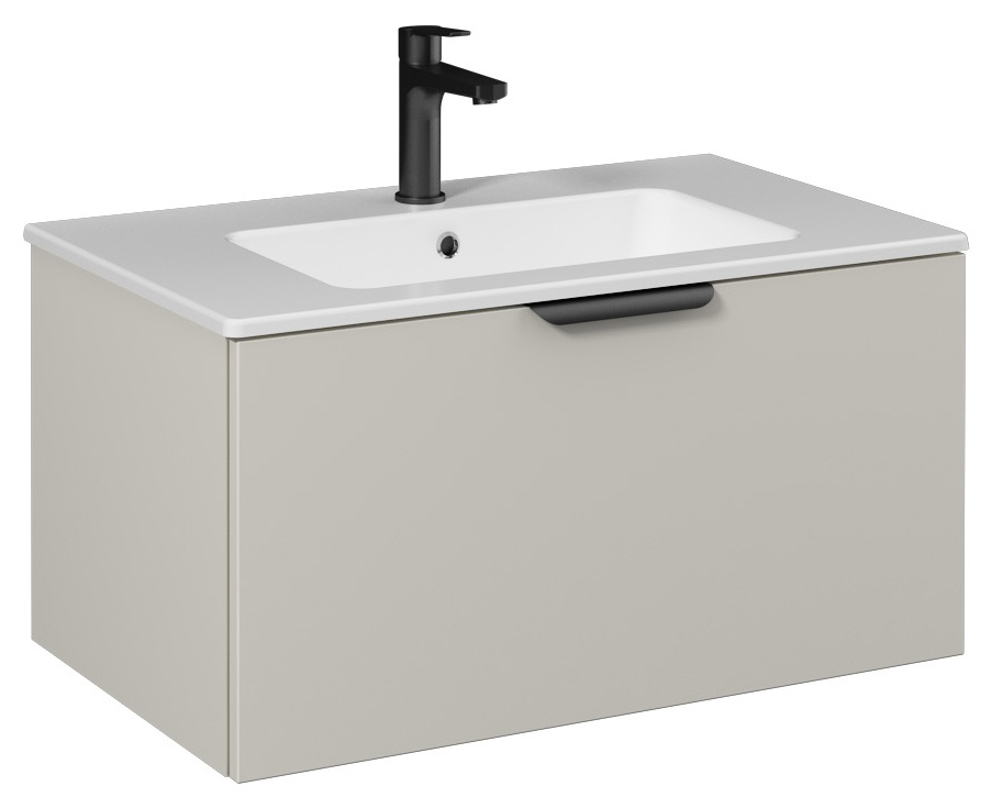 LIV Washbasin Cabinet 80cm (10SL51081 included) Light Beige Single  Drawer