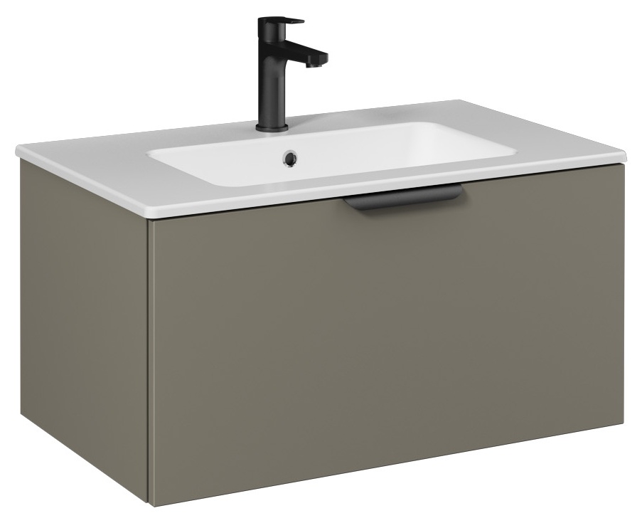 LIV Washbasin Cabinet 80cm (10SL51081 included) Lava Single  Drawer