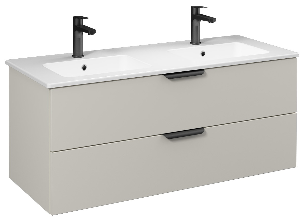 LIV Washbasin Cabinet Double Drawer 120cm (10SL50121 Double-Chamber included) Light Beige 