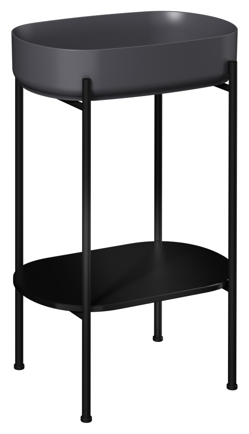 Puno 55cm Washbasin Unit (10NF65055-2C included) Black
