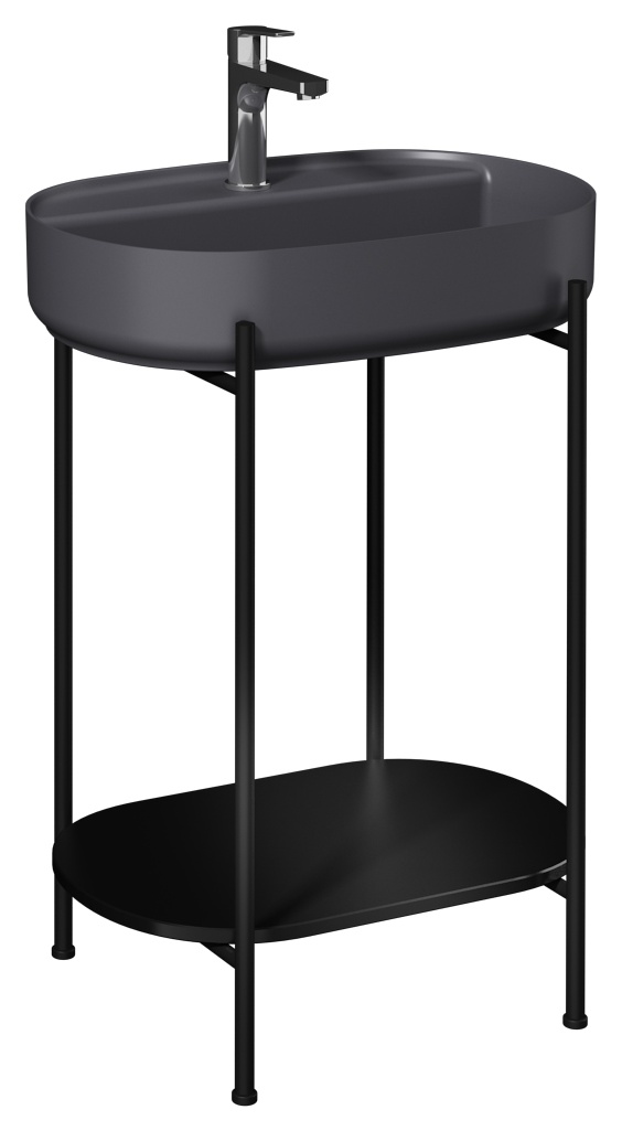 Puno 60cm Washbasin Unit (10NF65060-2C included) Black