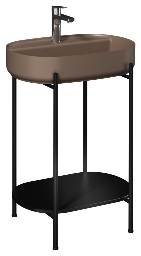 Puno 60cm Washbasin Unit (10NF65060-2H included) Black