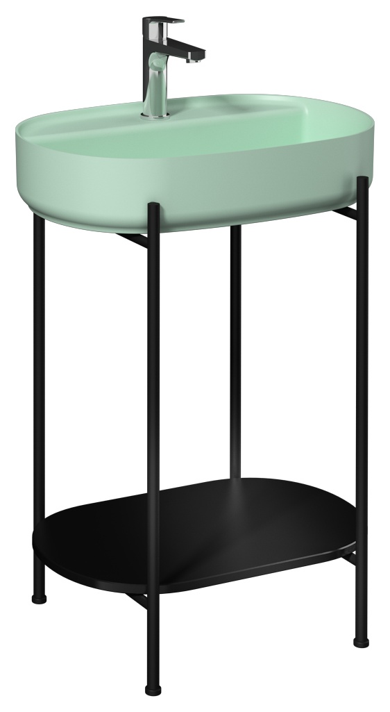 Puno 60cm Washbasin Unit (10NF65060-2T included) Black