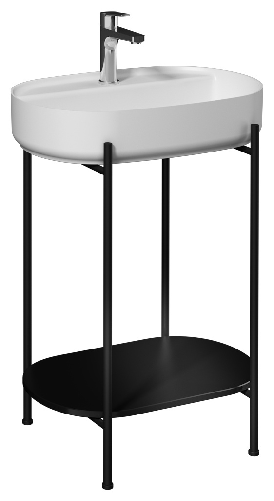 Puno 60cm Washbasin Unit (10NF65060 included) Black