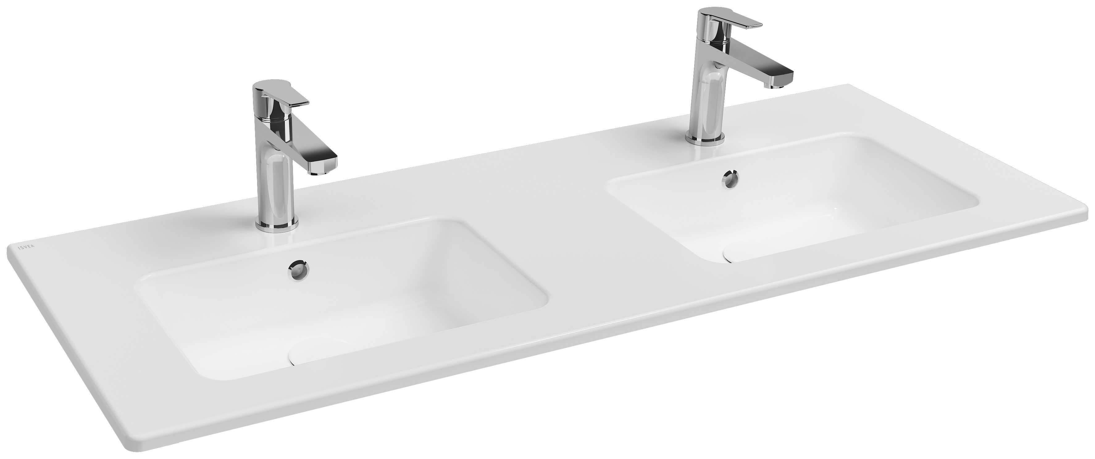 Sistema T Double-Chamber Flat Washbasin 121 cm 