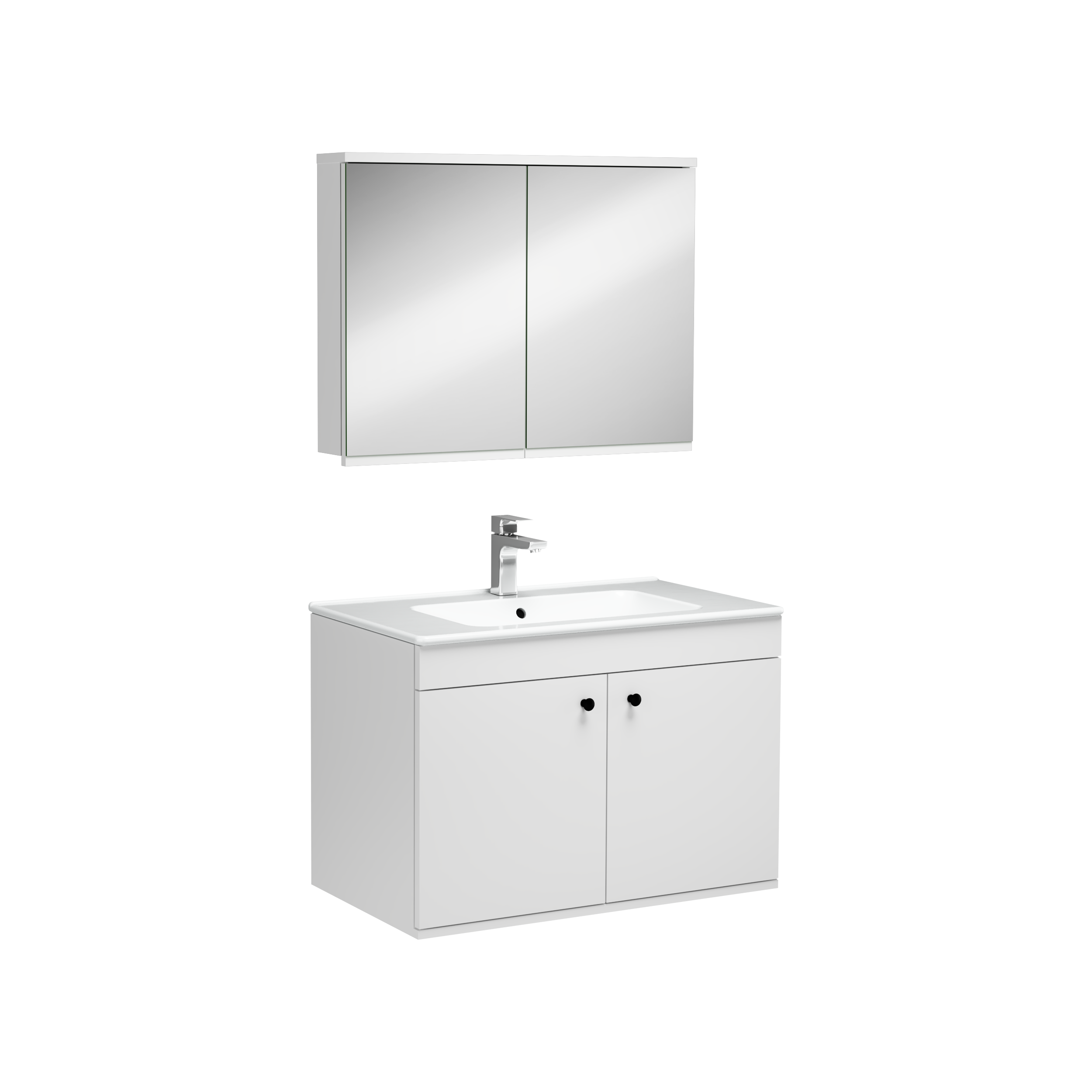 Bari Mobile Lavabo Bianco 80 cm 
