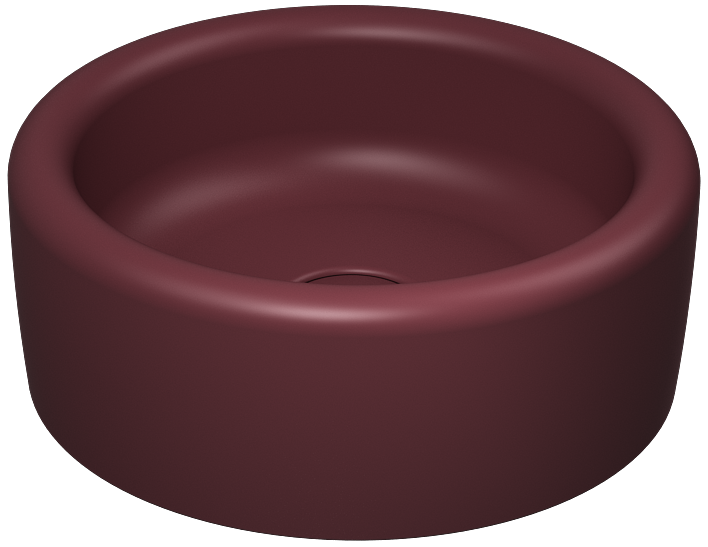 Curvo Lavabo da Appoggio 42 cm Bordeaux Rustico
