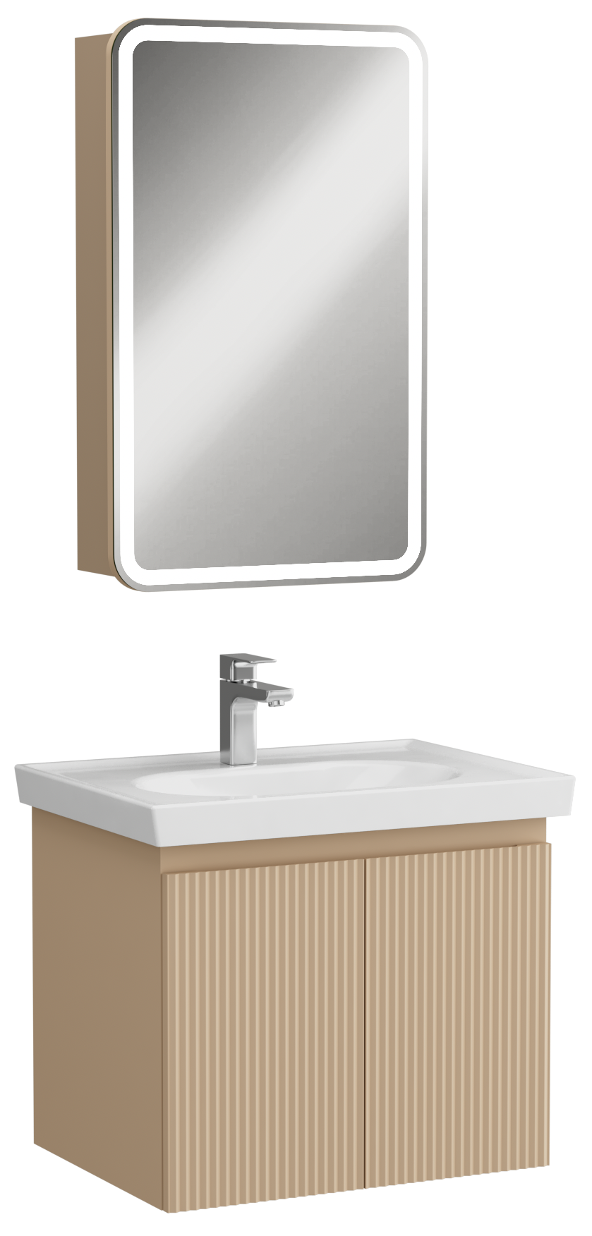 Finestra Mobile Lavabo Cappuccino 60 cm