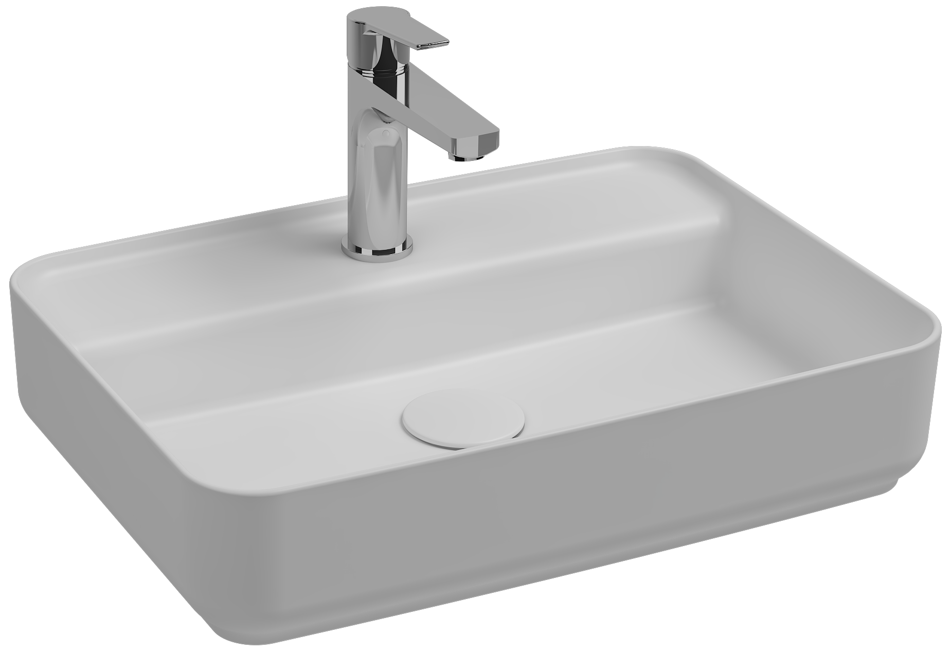 Infinity Lavabo da Appoggio 55 cm- Bianco Opaco