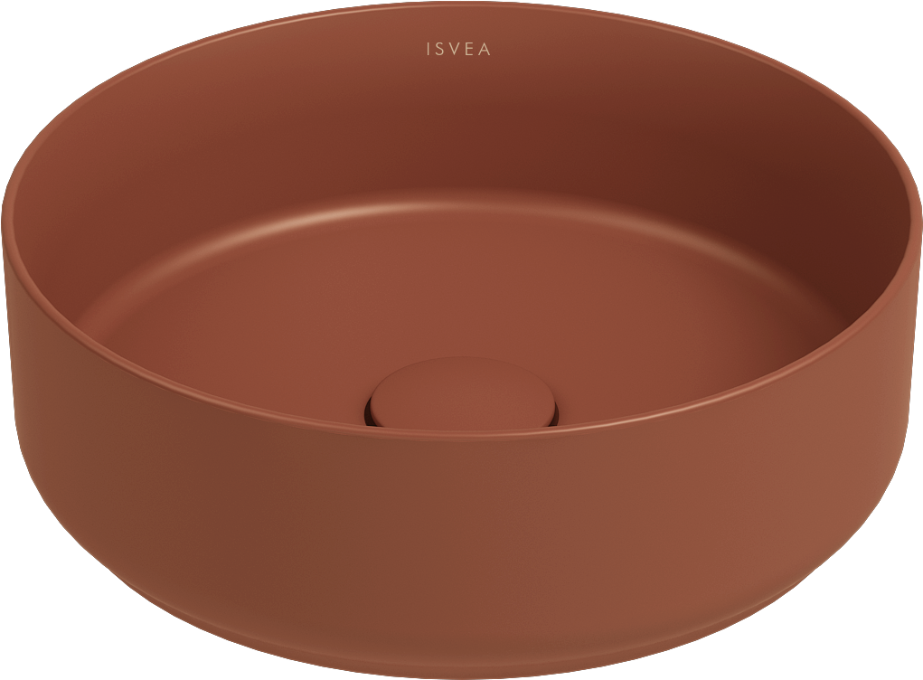 Infinity Lavabo da Appoggio 36 cm Terracotta